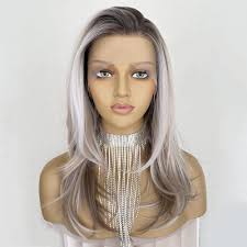 Amazon.com : CIMITIKI Wear and Go Wigs Ash Blonde Brown Highlight Platinum  13x4 Lace Front Wig Ombre Color Long Body Wave Synthetic Fiber Hair 20Inch  for Women : Beauty & Personal Care