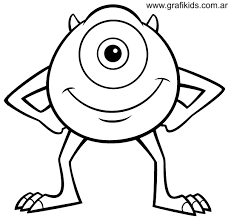 Monsters inc coloring pages mike wazowski coloring4free. 8 Mike Wazowski Ideas