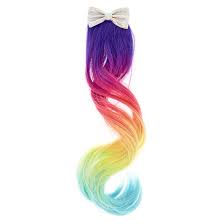 Ive wanted to do rainbow colors like this for a long time, the up keep was the only thing preventing me. Claire S Club Rainbow Ombre Faux Hair Clip Claire S Us