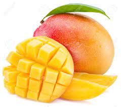 Mango Cubes And Mango Fruit Isolated On A White Background Stock Photo Picture And Royalty Free Image Image 54522547