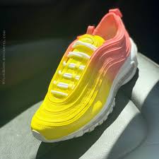 Strawberry Lemonade Hand Painted To Perfection On Nike Air Max 97 These Are Customised And Made To Order To Each Individ Nike Air Max Nike Air Max 97 Air Max