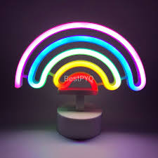 Led Rainbow Neon Sign Light Lamp For Home Dorm Decor Rainbow Decor Neon Lamps Wish