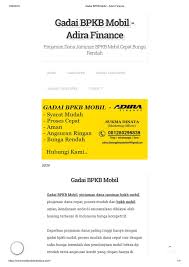 Gadai Bpkb Mobil Adira Finance Free Download Borrow And Streaming Internet Archive Finance Search Marketing The Borrowers