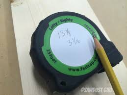 Graduated in 16ths with every fraction called out. Tape Measure For Woodworking And Remodeling Sawdust Girl