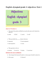 Posted on may 15, 2018 by olympiadtutor • this entry was posted in class 2 activities, class 2 english, ieo and tagged cbse class 3 english, free english printables, free english worksheets, free grammer worksheets for class 2, free ieo lessons, free. Adjectives Grade 3 Adjective Grammar