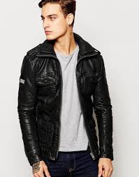 Superdry Brad Leather Jacket At Asos Com Leather Jacket Leather Jeans Men Stylish Leather Jacket