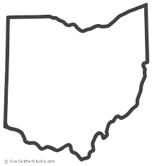 Ohio Map Outline Printable State Shape Stencil Pattern Ohio Map Ohio State Tattoos Ohio State Decor