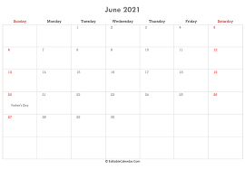 Maybe you would like to learn more about one of these? Download Editable Calendar June 2021 Word Version