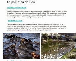 بحث جاهز حول تلوث المياه باللغة الفرنسية la pollution de l eau دزاير تويت pollution capture