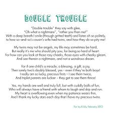 Nowhere is this more apparent than in the experience of a pregnancy. Funny Twin Poems