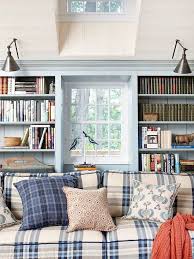 Decorating Ideas For Blue Living Rooms Plaid Living Room Living Room White Blue Living Room