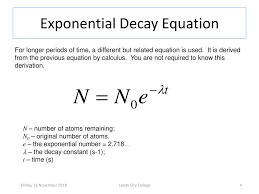 Nuclear Physics 5 Exponential Decay Friday 16 November Ppt Download
