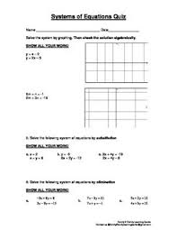 System Of Equations Quiz Systems Of Equations Equations Linear System