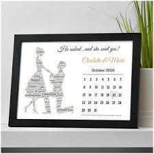 Gift this bamboo breakfast tray to the happy couple, or better yet, gift two! Personalised Engagement Gift Present Date Of Engagement Calendar Couples Gifts Ebay
