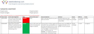 Participants will discuss and receive examples of forms and logs for change management, issue management, and risk management, along with practical tips on how to make these work without drowning the pm and team in paperwork. Lessons Learned Log Excel Template Free Download