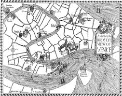 Cartoon Island Drawing Birds Eye View Pin By Jennifer Madani On Venice For Kids Venice Map Maps For Kids Venice Travel