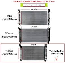 Amazon Com Radiator For 2001 Chevrolet Silverado 1500 4 3l 4 8l 5 3l This Radiator Is 28 Not 34 Between Tanks Please Measure Your Radiator To Make Sure It Is 28 Not 34 Core Size Automotive
