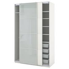 Pax Sekken Wardrobe Combination White Frosted Glass Get It Here Ikea Ikea Pax Frosted Glass Sliding Wardrobe Doors