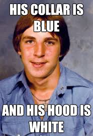 His Collar Is Blue And His Hood Is White Old Economy Steven Quickmeme