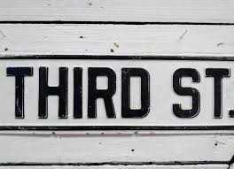 Vintage Street Sign Black And White Street Sign South Etsy Gallery Wall Street Signs Black And White