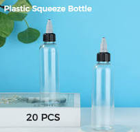 Amazon.com: 20PCS 8.5oz Clear Dispensing Bottles, Plastic Squeeze Bottles  with Twist Top Caps for Oils Inks Liquids, Household Round Squeeze  Container ...