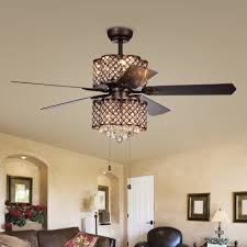Quincy 6 Light Crystal 5 Blade 52 Inch Rustic Bronze Ceiling Fan 2 Color Option Blades In 2020 Ceiling Fan Bronze Ceiling Fan Rustic Ceiling Fan
