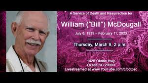 Service for Bill McDougall, March 9
