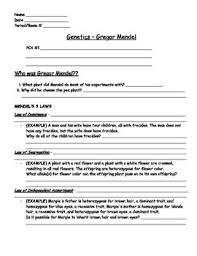 In the years since, geneticists have validated his basic conclusions and since mendel's time, scientists have discovered the answers to these questions. Genetics Gregor Mendel And 3 Laws Worksheet By Engaging Einsteins