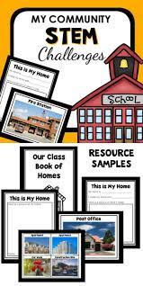My Community Stem Challenges For Block Center Preschool Teacher 101 Stem Challenges Block Center My Community