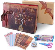 Linkedwin our adventure book, pixar up themed scrapbook with movie postcards, wedding and anniversary photo album, memory keepsake, 11.6 x 7.5 inch, 80 pages (light brown pages) visit the linkedwin store. Our Adventure Book Pixar Up Handmade Diy Family Scrapbook Wedding Photo Album Retro Album Anniversary Scrapbook Travel Album Child S Album With Bonus Gift Box Amazon Co Uk Home Kitchen
