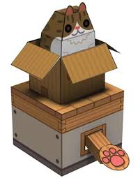 Adorable There Are 2 Patterns One Is The Box Cat And One Is The Piano Cat Paper Toys Template Paper Toy Printable Paper Crafts