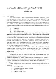 Sebuah perusahaan yang memperbolehkan nepotisme untuk berkembang tidak akan. Doc Makalah Etika Profesi Akuntans1 Whywit Juwita Academia Edu