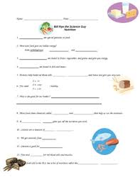 Bill Nye Nutrition Bill Nye Short Answers Nutrition