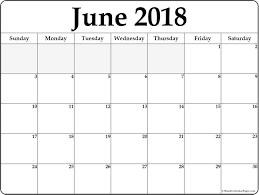 June 2018 Calendar June 2018 Calendar Printable June Printable Calendar Calendar Word Free Printable Calendar Monthly Editable Calendar