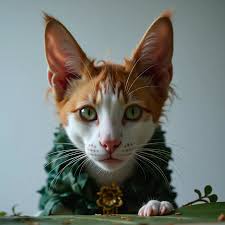 a cat with orange fur color with a slight white tint