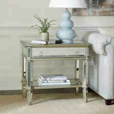 Deanna Mirrored Side Table Ballard Designs Mirrored Side Tables Dressing Room Decor Mirrored Furniture