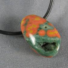 Ocean Jasper Natural Gem Stone Rock Pendant Necklace By Azrockwear 48 00 Gemstones Ocean Jasper Nature Pendant