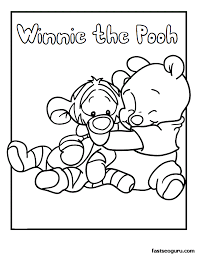 Baby donald's teddy bear pdf link. Printable Pooh And Tigger Disney Babies Coloring Pages
