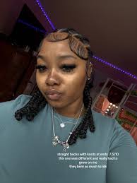 Straight Back Braids with Knot at End