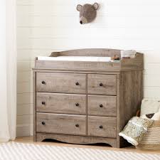 South Shore Angel Changing Table 6 Drawers Weathered Oak Walmart Com In 2020 Changing Table Dresser Changing Table Weathered Oak
