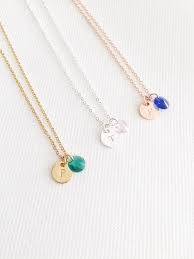 Birthstone Necklace Initial Necklace Personalized Jewelry Etsy Initial Necklace Birthstone Necklace Personalized Jewelry