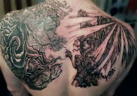 Good Vs Evil Tattoo Drawings Invitation Templates Great Tattoos Evil Tattoo Tattoos