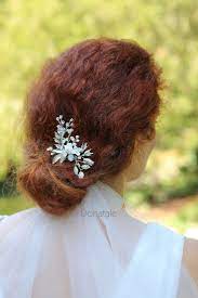 Silver Bridal Hair Pin Wedding Hair Pin Wedding Hair Piece Opal Wedding Headpiece Wedding Hair Acce Wedding Hair Head Piece Wedding Hair Pins Headpiece Wedding