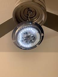 Illuminate your room in style with this satin nickel and clear glass ceiling fan. Does Anyone Know How To Fix A Dim Led Ceiling Fan Light After Having This Fan For 2 Months The Lights Went Really Dim And I Don T Know What Happened I Know