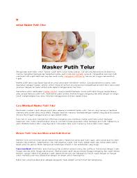 Lakukan hal ini di malam hari untuk menghindari ayam betina. Doc M Anfaat Masker Putih Telur Masker Alpukat Dan Putih Telur Untuk Kulit Kering Alfian Anugrah Academia Edu