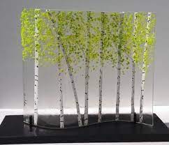 Green Aspen Glass Sculpture Glass Art Projects Glass Art Glass Fusing Projects
