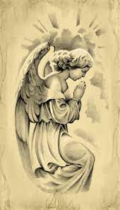 What do angel tattoos mean? Prayer Of An Angel Tattoo Design In Angel On Tattoora Tatuajes Religiosos Arte Con Caravelas Cuerpo Humano Para Dibujar