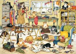 Pin By Selmademirbilek On Linda Jane Smith Crazy Cats Cat Art Cat Puzzle