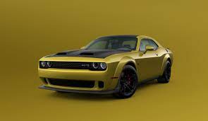 Gold Rush Dodge Gleefully Gilds The 2021 Challenger Hagerty Media Dodge Challenger Dodge Muscle Cars Dodge Challenger Models