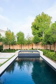 Maybe you would like to learn more about one of these? Backyard Lap Pool With Blue Tiles Transitional Pool